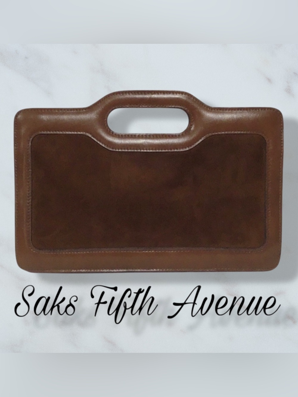 SAKS FIFTH AVENUE Leather Grab Handle Bag